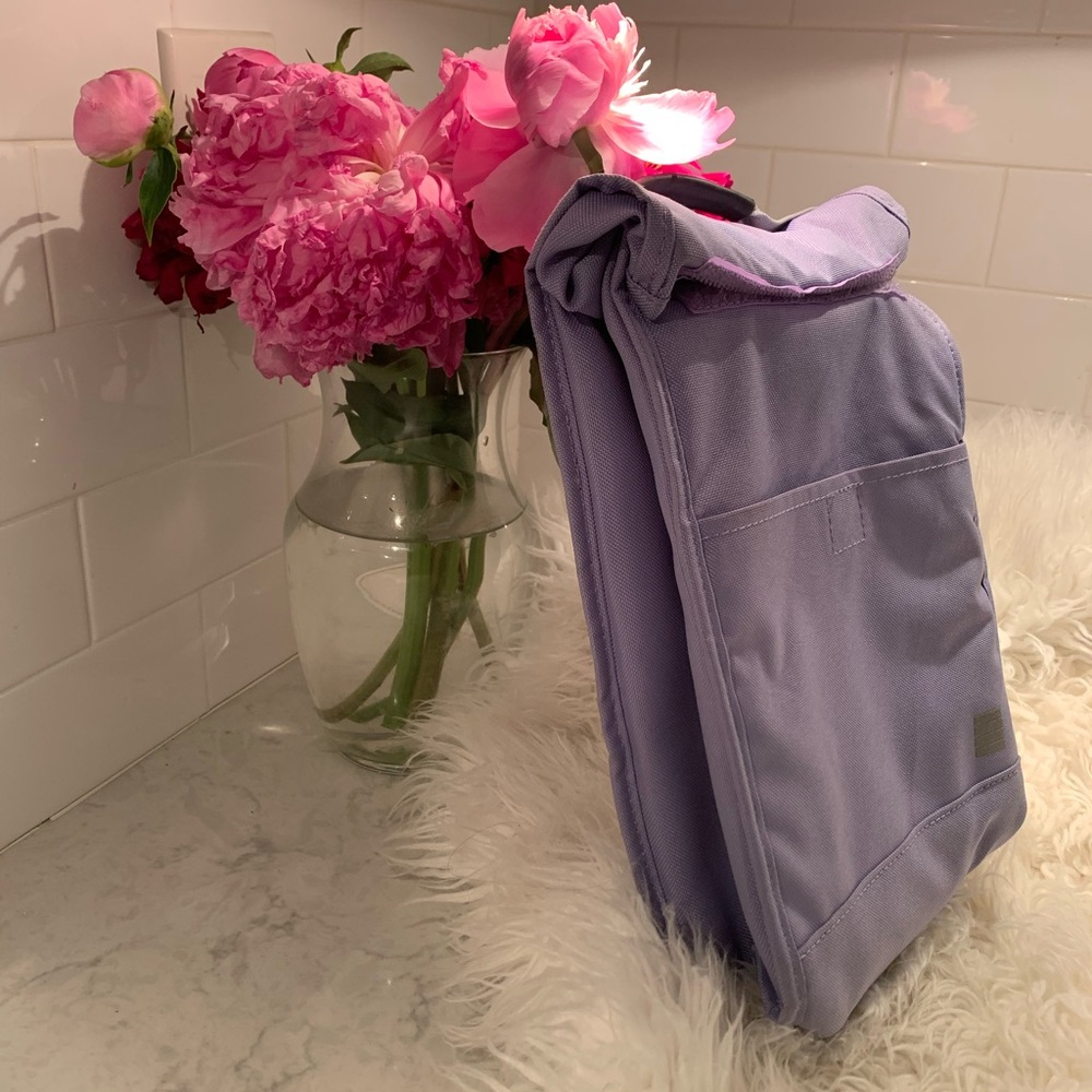 Lands' End Lavender insulated lunch bag with handle